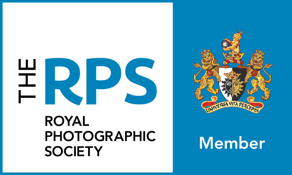 Box with the words The RPS Royal Photographic Society and the coat of arms and the word Member. 